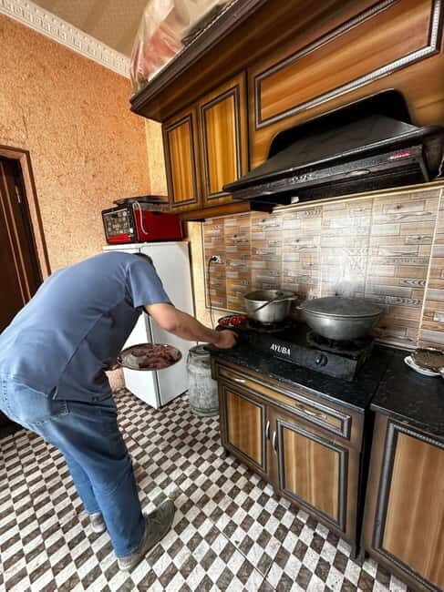 cooking traditional food in Samarkand with local people - Tandir Bread and Two Ways to Cook: Gas vs O’choq