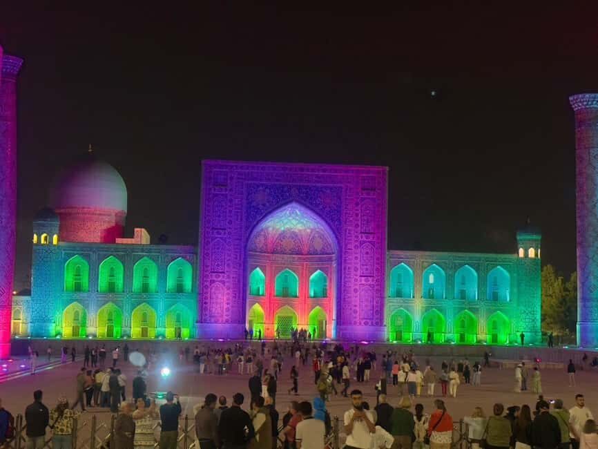 Samarkand Moonlight Tour: A Timeless Night Experience - The 4-Hour Route: Registan, Gur-e-Amir, and Bibi-Khanym