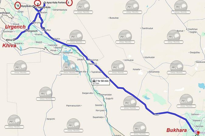 Transfer from Khiva to Bukhara by Fortresses - Price and Value: Is $299 for a Group of Up to 3 Fair?